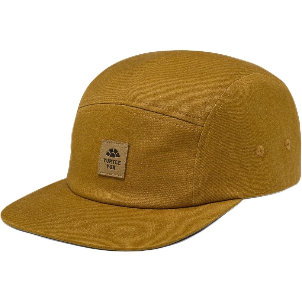 image:imageTurtle Fur Cairn 5 Panel Hat Hemp and Organic Cotton Baseball Cap with MoistureWicking Sweatband Buckle ClosureAmber
