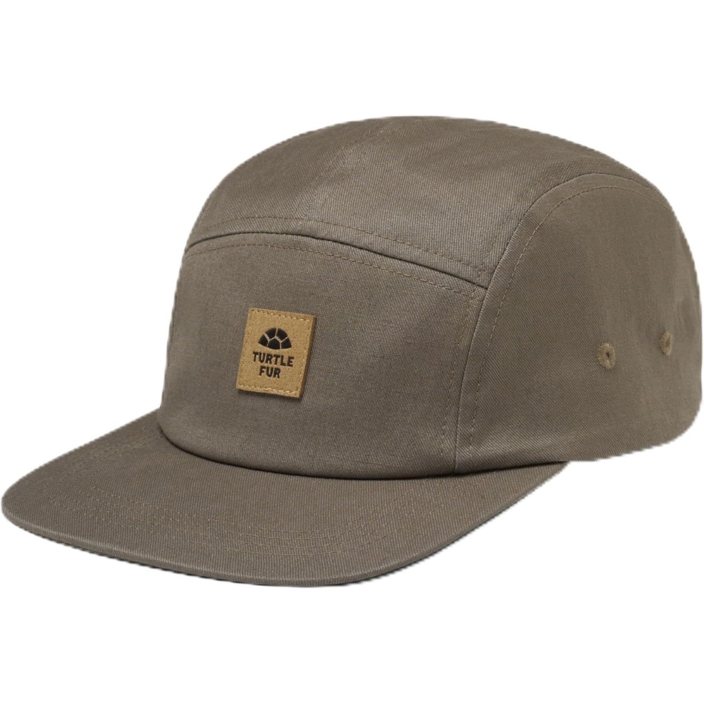 image:imageTurtle Fur Cairn 5 Panel Hat Hemp and Organic Cotton Baseball Cap with MoistureWicking Sweatband Buckle ClosureLatte